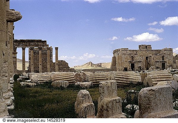 Geografie  Syrien  Palmyra  GebÃ¤ude  Tempel des Baal  Einweihung 32 n.Chr.