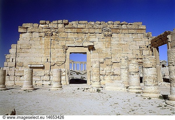 Geografie  Syrien  Palmyra  rÃ¶mische Stadt  erbaut: 1. Jh. n. Chr.  Tempel Ruinen