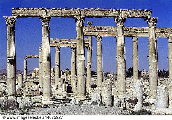 Geografie  Syrien  Palmyra  rÃ¶mische Stadt  Ruinen