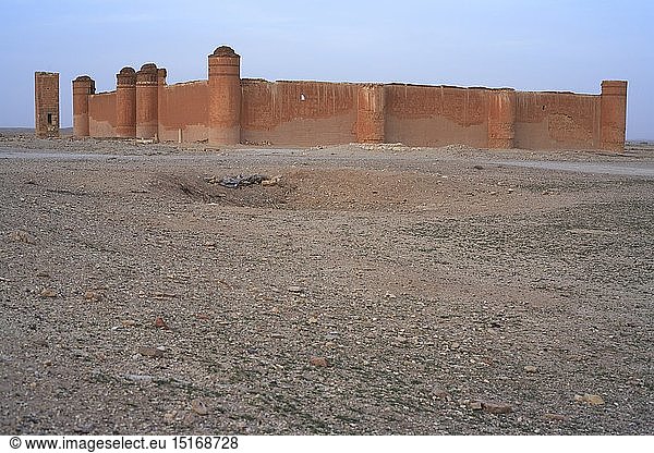 Geografie  Syrien  Qasr al-Heir ash-Sharqi  SchlÃ¶sser / Burgen  Palast des Kalifen Hisham  erbaut: 724 - 743  AuÃŸenansicht
