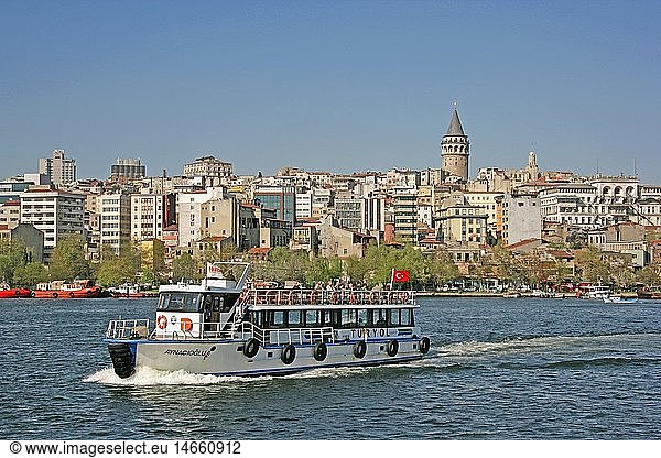 Geografie  TÃ¼rkei  Istanbul  Bosporus  asiatischer Teil von Istanbul  Galata-Turm  Schiffsrundfahrt