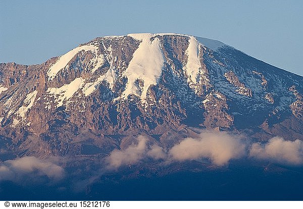 Geografie  Tansania  Landschaften  Kilimandscharo  sÃ¼dliches Eisfeld  Blick von Moshi