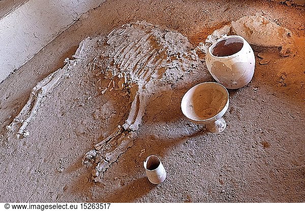 Geografie  Turkmenistan  Mary  Ausgrabungen von Gonur Depe  Ãœberreste eines kÃ¶niglichen Pferdes mit Grabbeigaben
