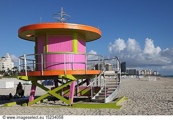 Geografie  USA  Florida  Miami Beach  Baywatch Station (Life Guard HÃ¤uschen)  Miami Beach