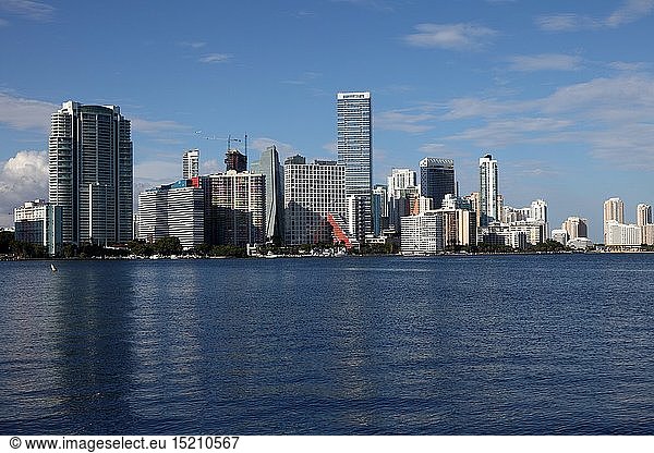 Geografie  USA  Florida  Miami  Miami Skyline  Blick von Virginia Key  Key Biscayne
