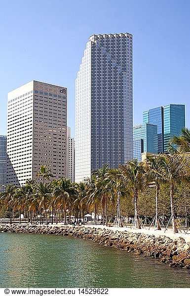 Geografie  USA  Florida  Miami  Skyline von Miami