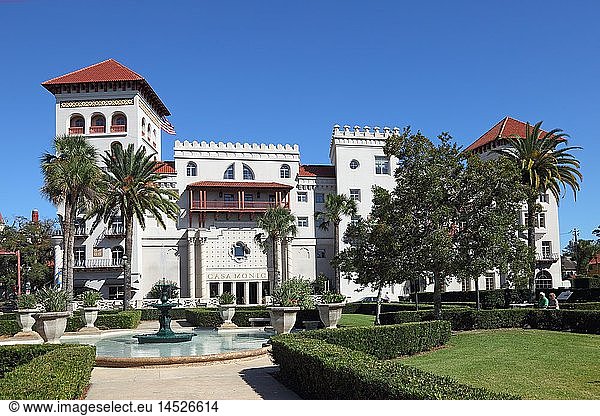 Geografie  USA  Florida  St. Augustine  Casa Monica Hotel  erbaut 1888  AuÃŸenansicht