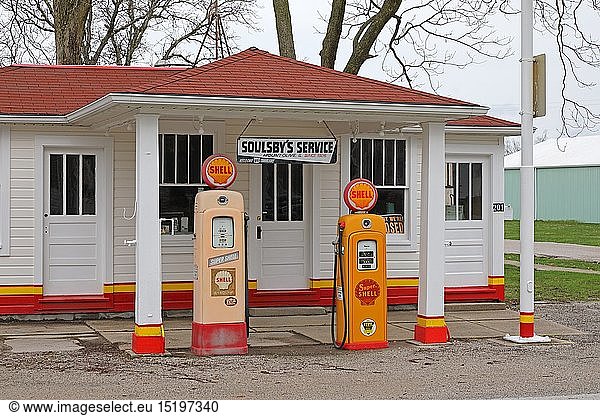 Geografie  USA  Illinois  Mt. Olive  Soulsby's Gas Station  Route 66  Mt. Olive