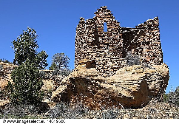 Geografie  USA  Neu-Mexiko  Citadel Ruin  erbaut: frÃ¼hes 17. Jahrhundert  Dinetah Pueblitos
