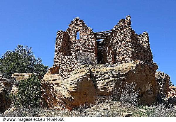 Geografie  USA  Neu-Mexiko  Citadel Ruin  erbaut: frÃ¼hes 17. Jahrhundert  Dinetah Pueblitos