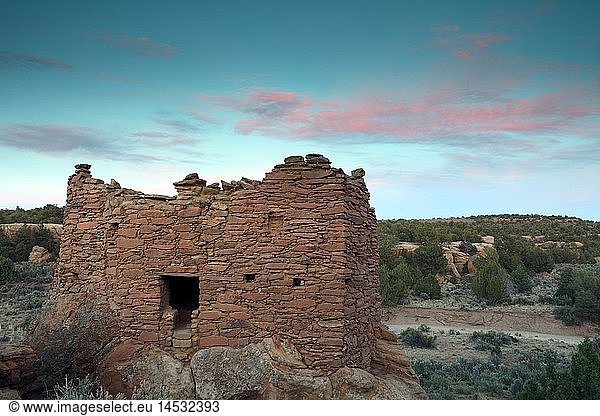Geografie  USA  New Mexico  Dinetah Pueblitos  Citadel Ruin Pueblito  erbaut im frÃ¼hen 17. Jahrhundert