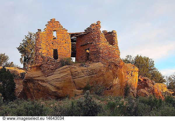 Geografie  USA  New Mexico  Dinetah Pueblitos  Citadel Ruin Pueblito  erbaut im frÃ¼hen 17. Jahrhundert