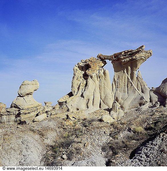 Geografie  USA  New Mexico  Landschaften  De-Na-Zin Wilderness  Hoodoos