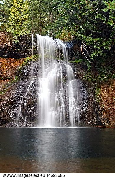 Geografie  USA  Oregon  Upper North Fall  Silver Falls State Park  Ã¶stlich von Salem
