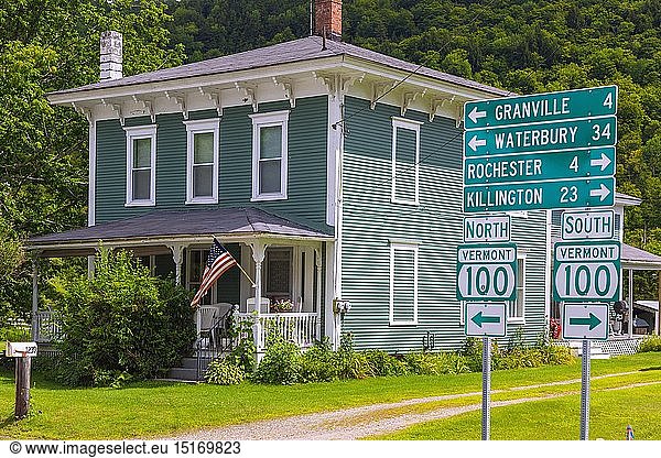 Geografie  USA  Vermont  Highway 100  Vermont  StraÃŸenbeschilderung