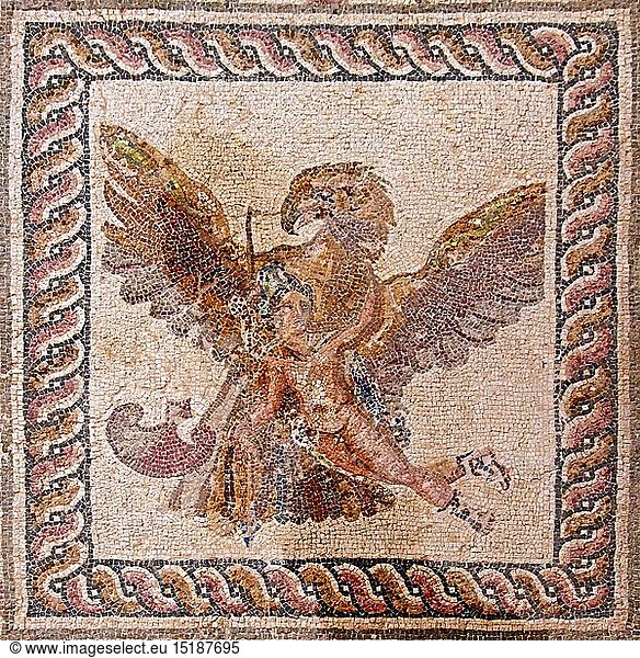 Geografie  Zypern  Paphos  ArchÃ¤ologischer Park  Haus des Dionysos  Raum 2  Ganymed und der Adler