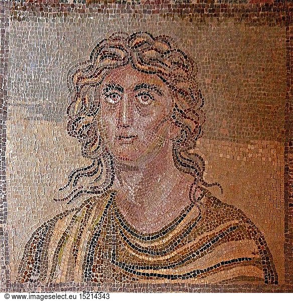 Geografie  Zypern  Paphos  ArchÃ¤ologischer Park  Haus des Dionysos  Raum 3  Mosaik der vier Jahreszeiten