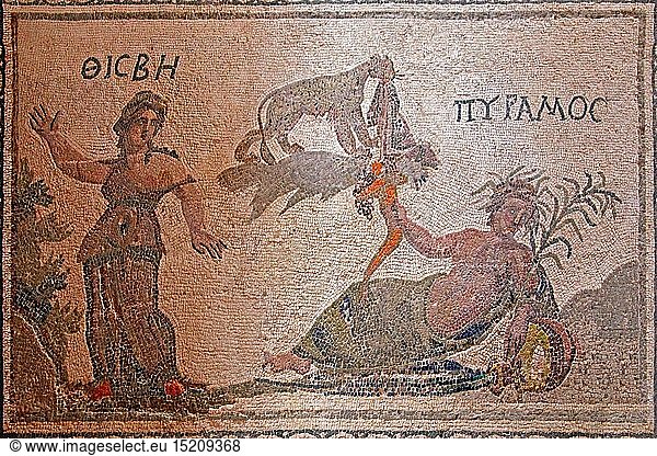 Geografie  Zypern  Paphos  ArchÃ¤ologischer Park  Haus des Dionysos  Raum 16  Pyramus und Thisbe