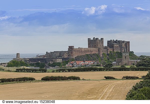 geography / travel,  Great Britain,  Northumberland,  Bamburgh Castle