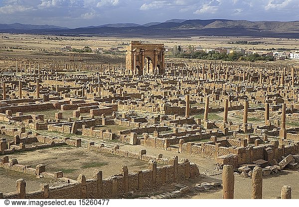 geography / travel  Algeria  Ancient Roman city (2-3rd centuries)  Timgad  Batna Province