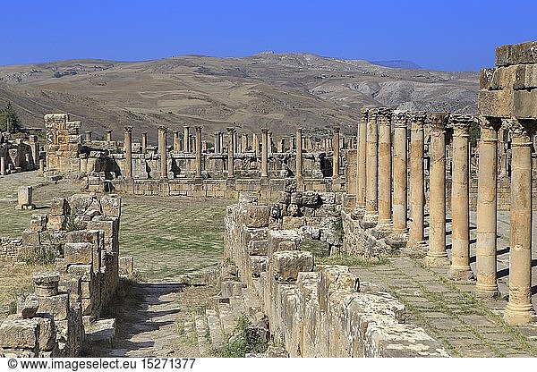 geography / travel Algeria Temple of Gens Septimia Ruins of ancient city Cuicul Djemila Setif Province