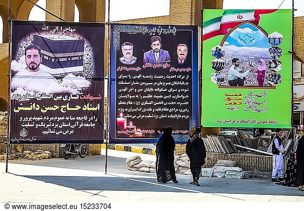 geography / travel  Amir Chakhmaq Square  Yazd  political propaganda