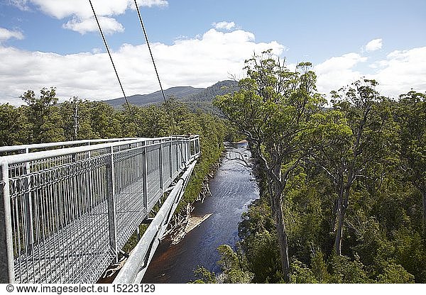 Geography / travel  Australia  Cantilever  Tahune AirWalk  48 metres above Huon River and Forest  Tahune Forest Reserve  Southern Tasmania