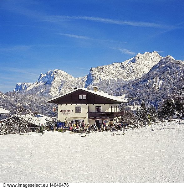 geography / travel  Austria  Salzburg  Lofer Alm  winter  hut  piste  skiing  snow