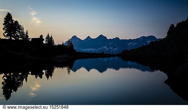 geography / travel  Austria  Styria  sunset Dachstein mountains