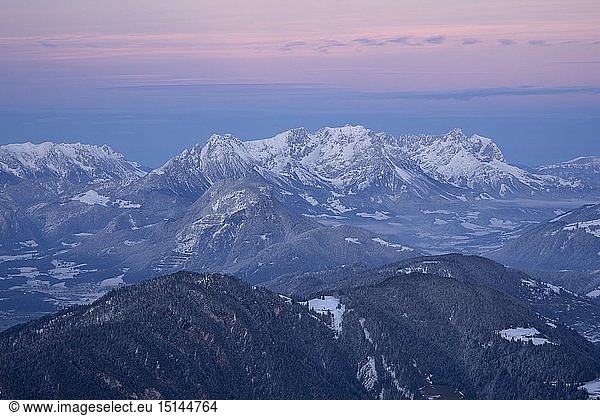 geography / travel  Austria  Tyrol  Wilder Kaiser (mountains) from the Gratlspitze (peak)