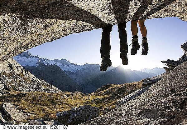 geography / travel  Austria  Tyrol  Zillertal Alps  hiker at Horn