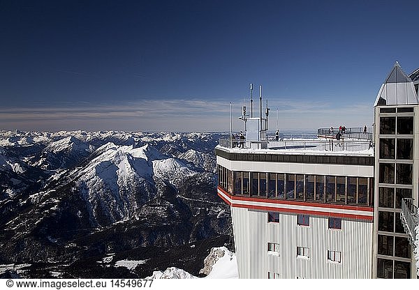 geography / travel  Austria  Tyrol  Zugspitze  summit station  view terrace