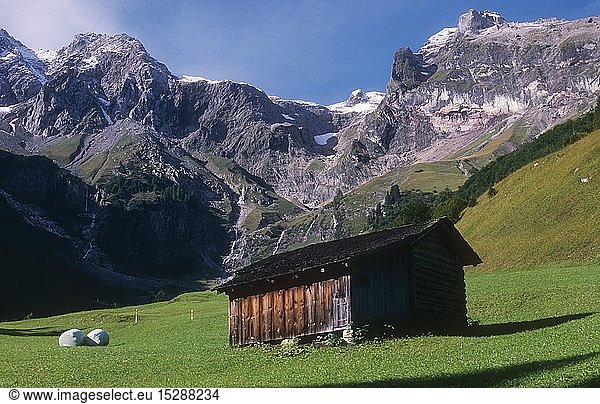geography / travel  Austria  Vorarlberg  Brandnertal (Brandner Valley)  alpine hut on Alpine pasture