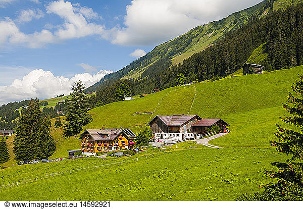geography / travel  Austria Vorarlberg  farm in the Kleinwalsertal  exterior view