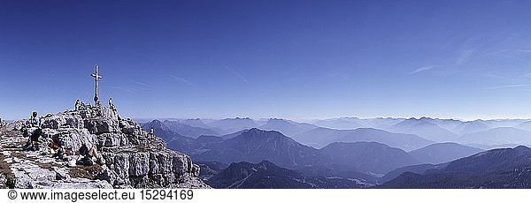 geography / travel  Austria  Warscheneck  Limestone Alps  mountaineers on mountain top