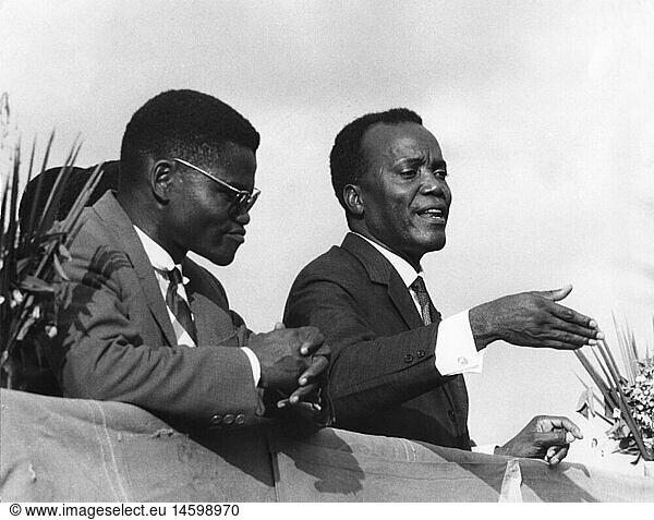 geography / travel  Congo  politics  Minister of the Interior of Republic of Congo Jonas Mfouati at a manifestation  Brazzaville  1962