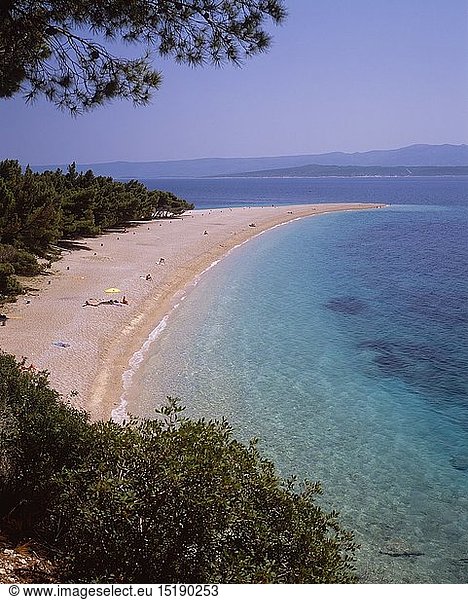 geography / travel  Croatia  Brac Island  Zlatni Rat beach  near Bol  Brac Island