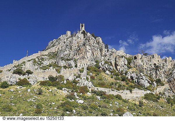 geography / travel  Cyprus  North Cyprus  St Hilarion Castle in the Besparmak Mountains  near Girne  North Cyprus.