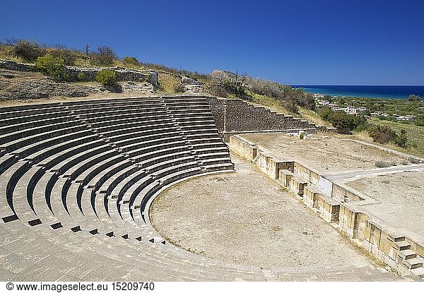 geography / travel  Cyprus  North Cyprus  The restored Roman theatre at the ancient city of Soli  near Lefki  North Cyprus.