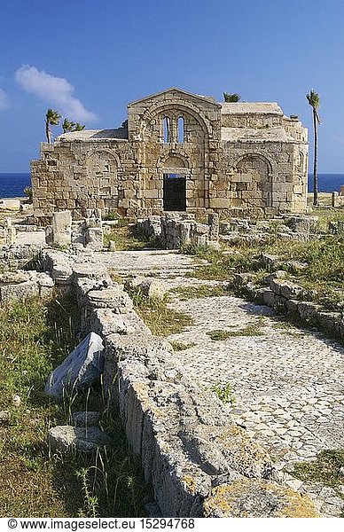 geography / travel  Cyprus  The ruined church of Ayios Philon on the Karpaz peninsula  North Cyprus.