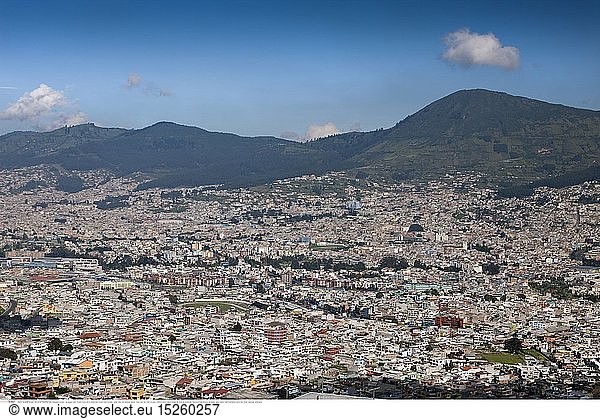 geography / travel  Ecuador  Aerial View of Capital Quito  Ecuador