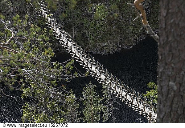 geography / travel  Finland  Suspension Bridge at Julma-Ã–lkky  Hossa Nationalpark