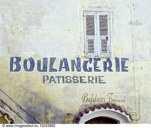 geography / travel  France  Corsica  Boulangerie and Patisserie. Corte  Haute Corse  Corsica