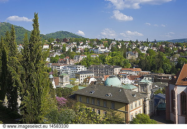 geography / travel Germany Baden-Wuerttemberg Baden-Baden city view with Friedrichsbad
