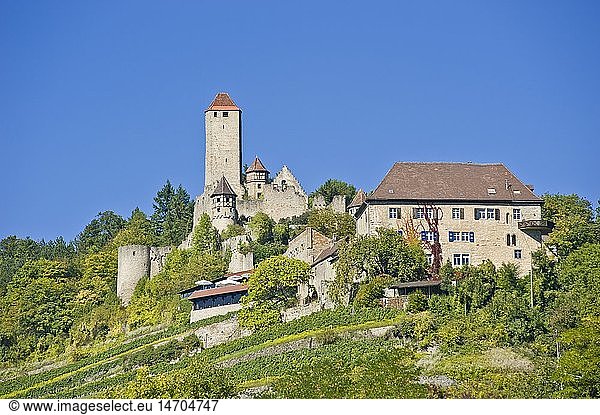 geography / travel  Germany  Baden-Wuerttemberg  Hornberg Castle  Neckarzimmern