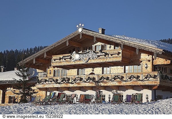 geography / travel  Germany  Bavaria  REIT in the Winkl  Sonnenalm in the skiing area Winklmoosalm  Chiemgau Alps  Chiemgau  Upper Bavaria