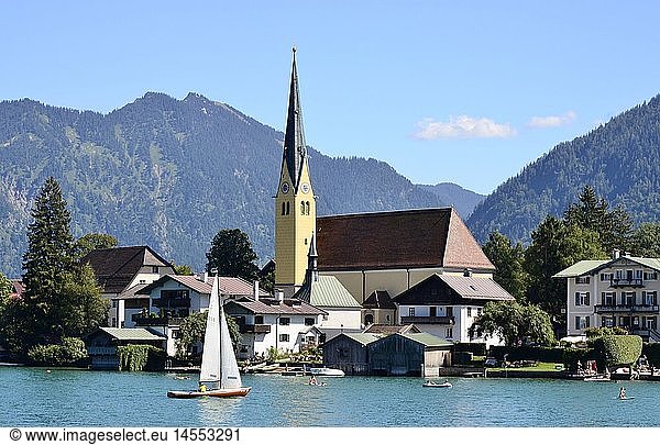 geography / travel  Germany  Bavaria  Tegernsee  Wallberg (peak)  Rottach  church