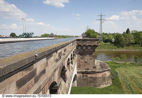 geography / travel  Germany  North Rhine-Westphalia  Minden  canal bridge  waterway junction  Mittelland Canal  Weser