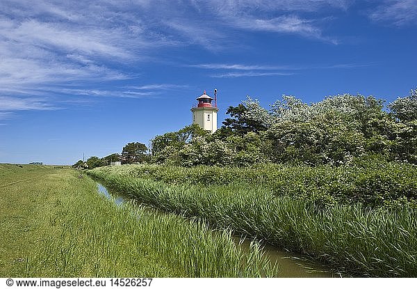 geography / travel  Germany  Schleswig-Holstein  lighthouse on the dike  Westermarkelsdorf  Fehmarn
