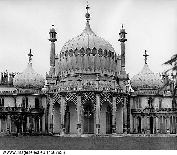 geography / travel  Great Britain  Brighton  city views / buildings  The Regent Pavilion  exterior view  1960s